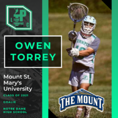 Owen Torrey Class of 2021 Mount St. Mary’s University